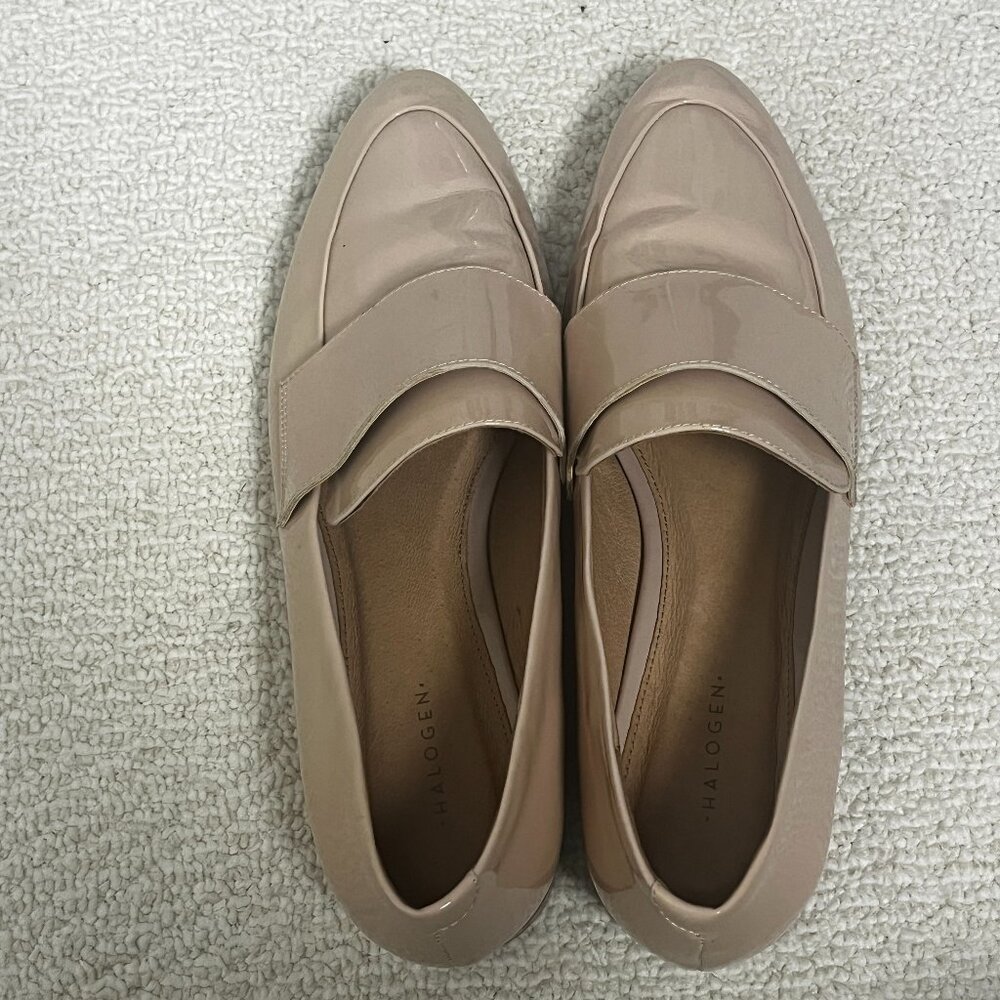 2/$30 Halogen Nude Patent Leather Loafers 8.5M